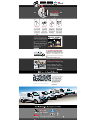 This 33 page website design incorporates separate pages for each type of service, as well as a projects page & a comprehensive safes catalogue.